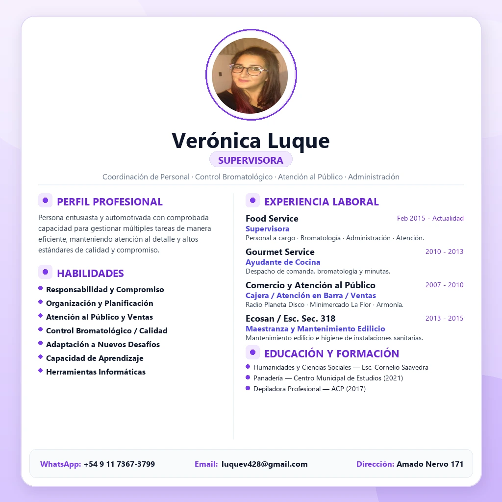 CV Verónica Luque